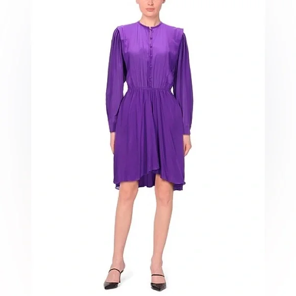 knee length dresses for ladies Isabel Marant Etoile Midi Dress Baphir Pleated Multicolor Printed Silk –  Celebrity Owned main image 0